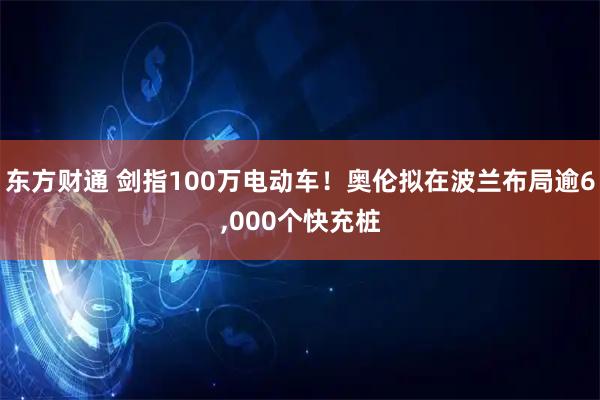 东方财通 剑指100万电动车！奥伦拟在波兰布局逾6,000个快充桩